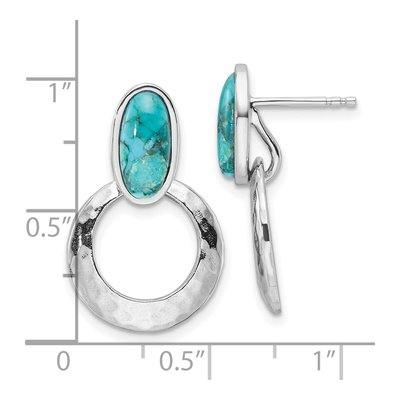 Sterling Silver Turquoise Dangle Earrings – view 5