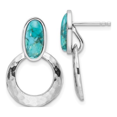 Sterling Silver Turquoise Dangle Earrings