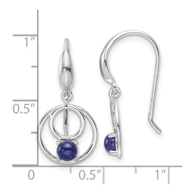Sterling Silver Lapis Circles Dangle Earrings – view 5