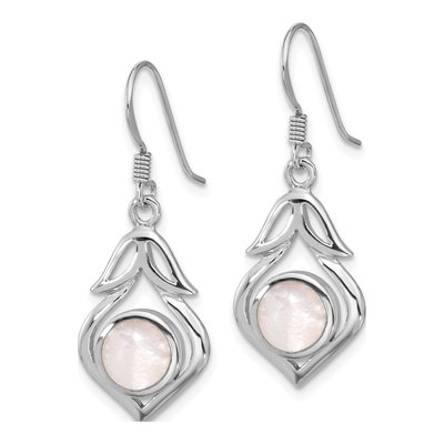 Sterling Silver Mother of Pearl Dangle Earrings – view 2