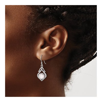 Sterling Silver Mother of Pearl Dangle Earrings – view 3