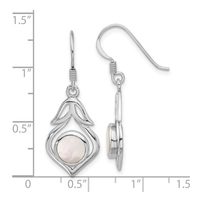 Sterling Silver Mother of Pearl Dangle Earrings – view 4