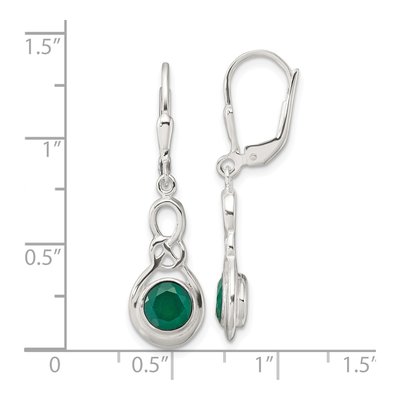 Sterling Silver Onyx Knot Leverback Earrings – view 5