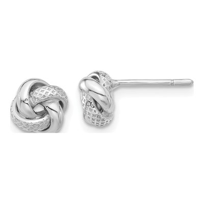 Sterling Silver Love Knot Stud Earrings
