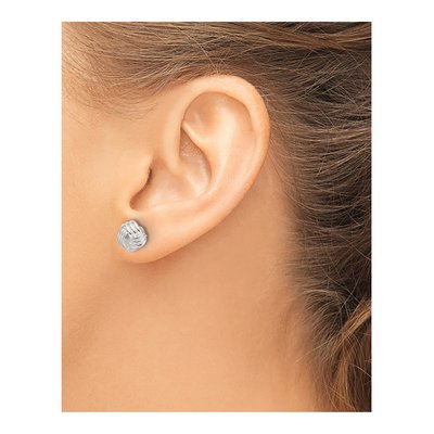Sterling Silver Love Knot Stud Earrings – view 4