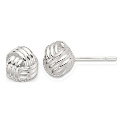 Sterling Silver Love Knot Stud Earrings