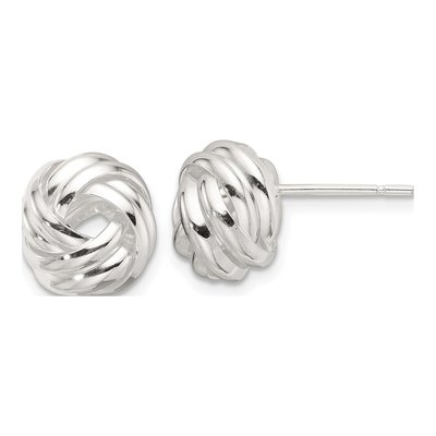 Sterling Silver Love Knot Stud Earrings