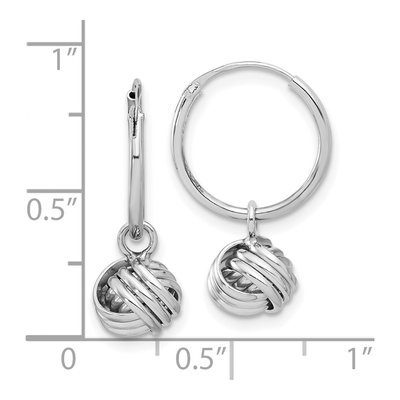 Sterling Silver Love Knot Dangle Earrings – view 5