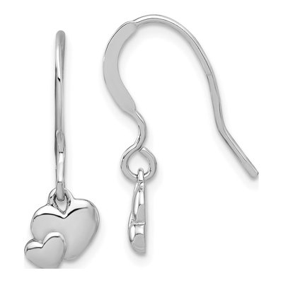 Sterling Silver Heart Dangle Earrings