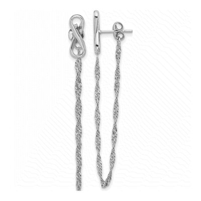 Sterling Silver Infinity Twisted Dangle Earrings