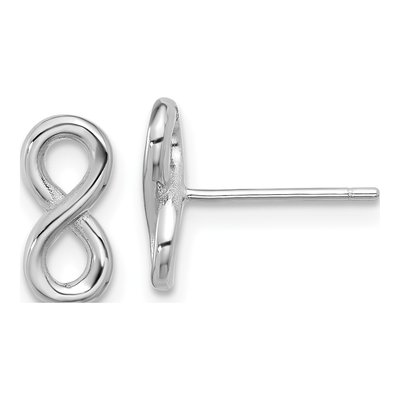 Sterling Silver Infinity Stud Earrings