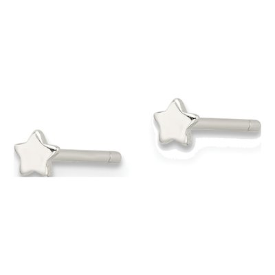 Sterling Silver Star Stud Earrings – view 3