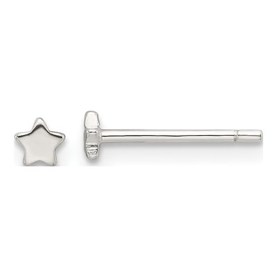 Sterling Silver Star Stud Earrings