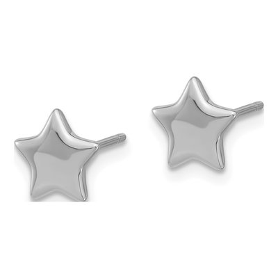 Sterling Silver Star Stud Earrings – view 3