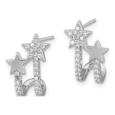Sterling Silver CZ Star Ear Cuff Ear Cuff – view 3