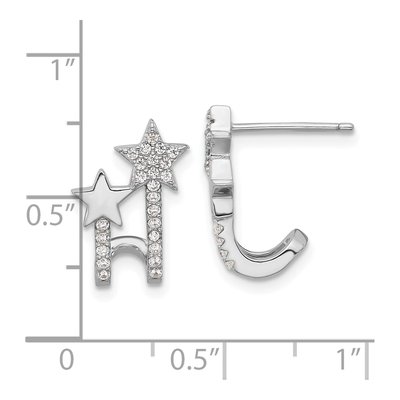 Sterling Silver CZ Star Ear Cuff Ear Cuff – view 5