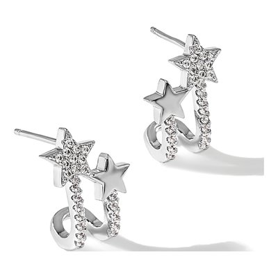 Sterling Silver CZ Star Ear Cuff Ear Cuff – view 6