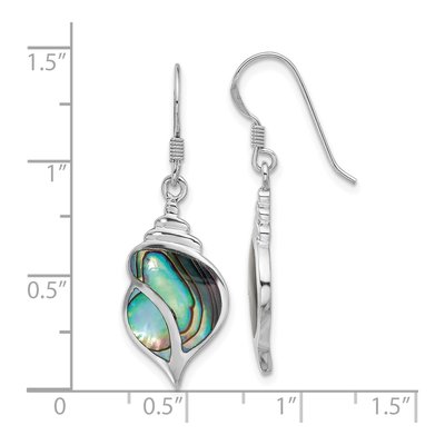 Sterling Silver Abalone Shell Dangle Earrings – view 4