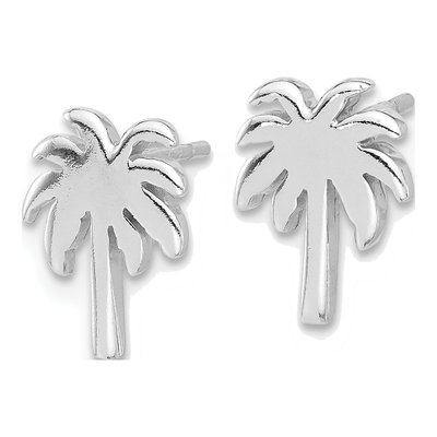 Sterling Silver Palm Tree Stud Earrings – view 3