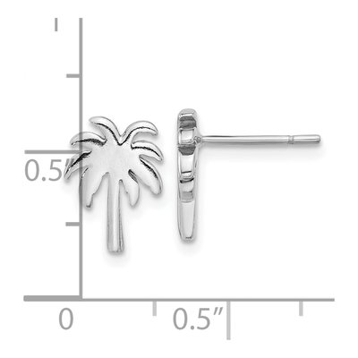 Sterling Silver Palm Tree Stud Earrings – view 5