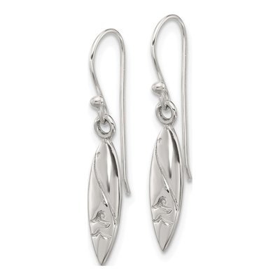 Sterling Silver Wave Dangle Earrings – view 3