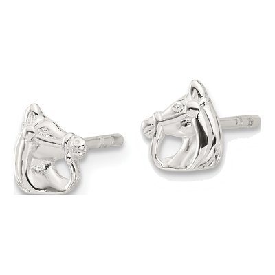 Sterling Silver Horse Stud Earrings – view 3