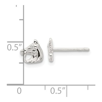Sterling Silver Horse Stud Earrings – view 5