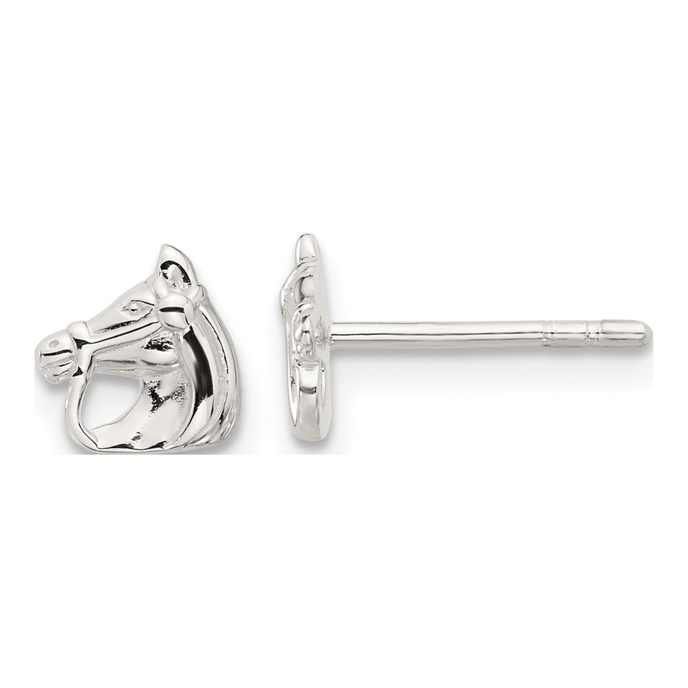 Sterling Silver Horse Stud Earrings