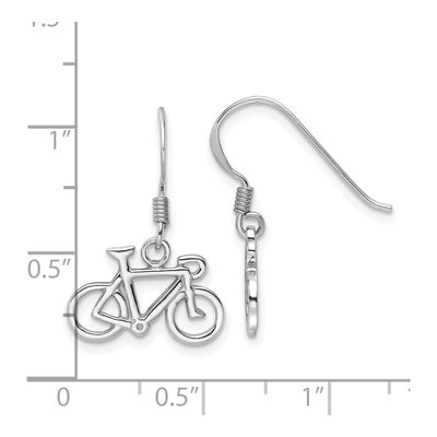 Sterling Silver Bicycle Dangle Earrings – view 5