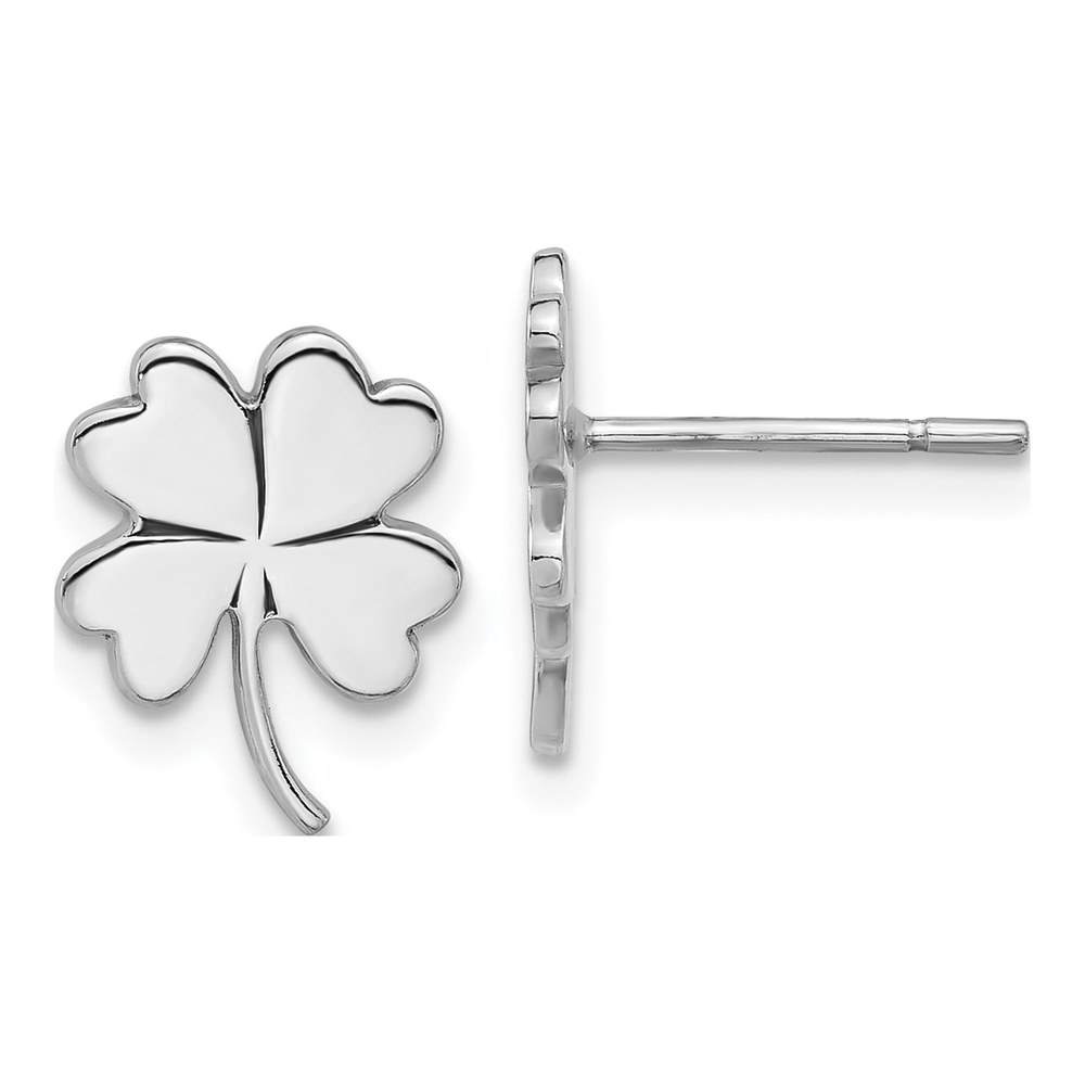 Sterling Silver Clover Stud Earrings