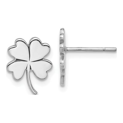 Sterling Silver Clover Stud Earrings