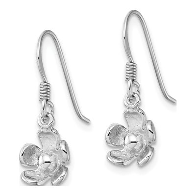 Sterling Silver Flower Dangle Earrings – view 3