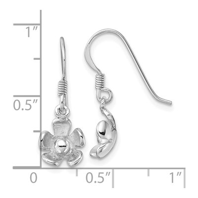 Sterling Silver Flower Dangle Earrings – view 5
