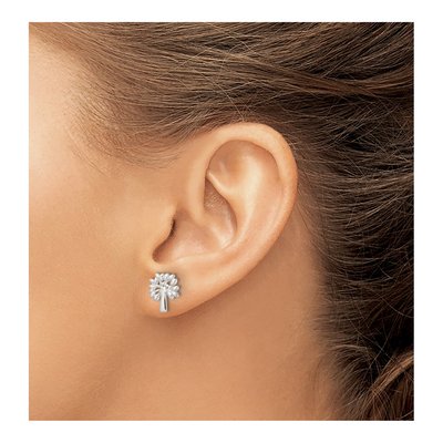 Sterling Silver Tree Stud Earrings – view 4