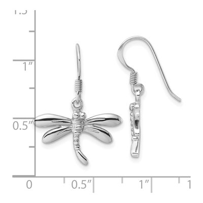 Sterling Silver Dragonfly Dangle Earrings – view 5