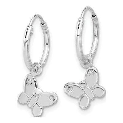 Sterling Silver Butterfly Dangle Earrings – view 3