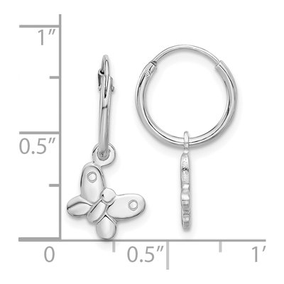 Sterling Silver Butterfly Dangle Earrings – view 5