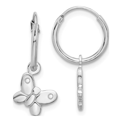 Sterling Silver Butterfly Dangle Earrings