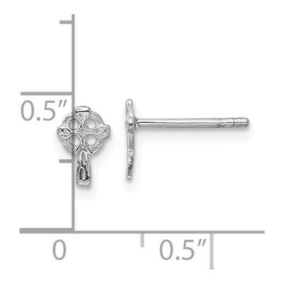 Sterling Silver Celtic Cross Stud Earrings – view 5