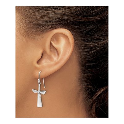 Sterling Silver Cross Dangle Earrings – view 4