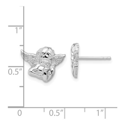 Sterling Silver Cherub Stud Earrings – view 5