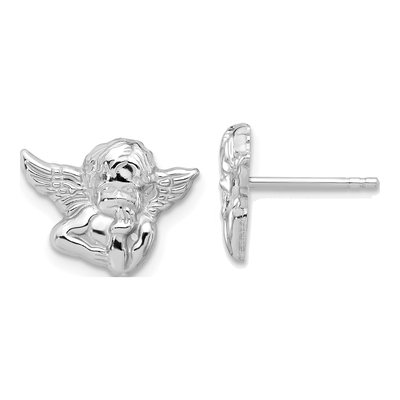 Sterling Silver Cherub Stud Earrings