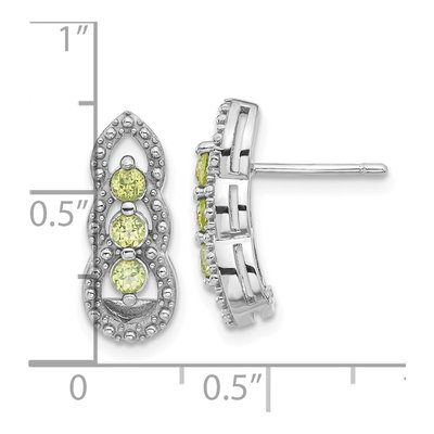 Sterling Silver Peridot Dangle Earrings – view 4