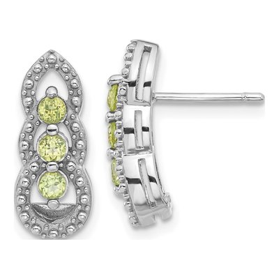Sterling Silver Peridot Dangle Earrings