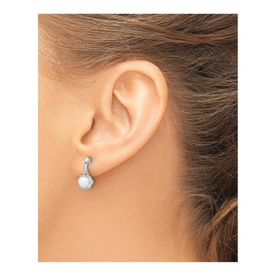 Sterling Silver Lab-Created Opal Dangle Earrings – view 4