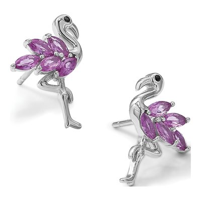 Sterling Silver Crystal Pineapple Stud Earrings – view 5