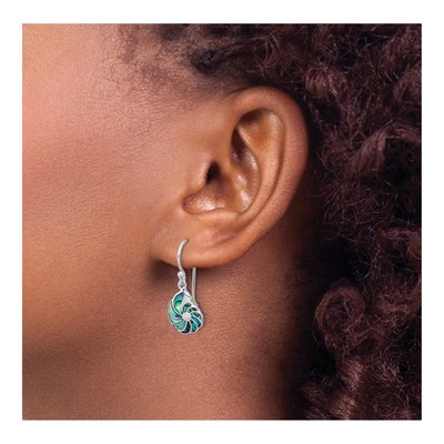 Sterling Silver Abalone Shell Dangle Earrings – view 3