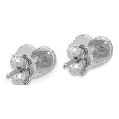 Sterling Silver Mother of Pearl Heart Stud Earrings – view 3