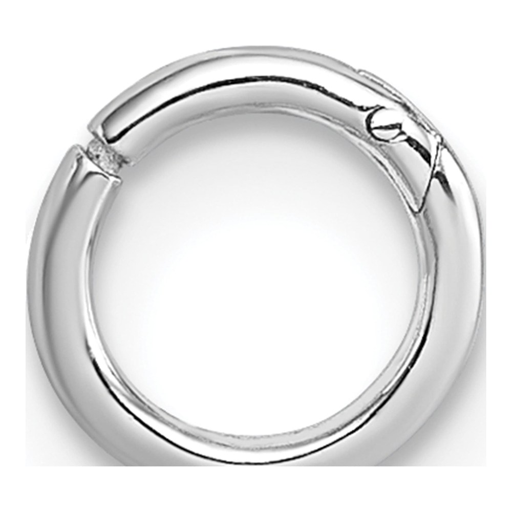 Sterling Silver Rhodium-Plated Polished Single Cartilage Hoop Earring