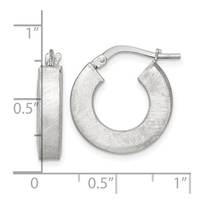 Sterling Silver 20mm Square Tube Hoop Earrings – view 4